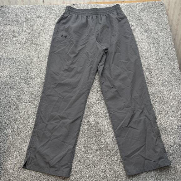 Under Armour Track Pants Mens 32 Gray Lightweight Pockets Running Gym Athleisure - Picture 1 of 13